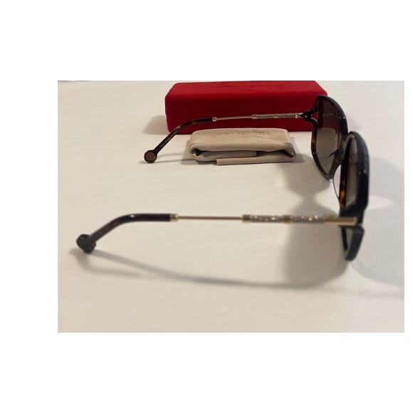 Carolina  Herrera Havana Oversized Square Tortoise Brown Gradient Sunglasses NWT main image 5